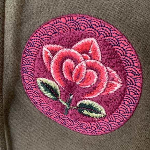 Lucky Brand embroidered hoodie with zipper hood - Picture 2 of 5